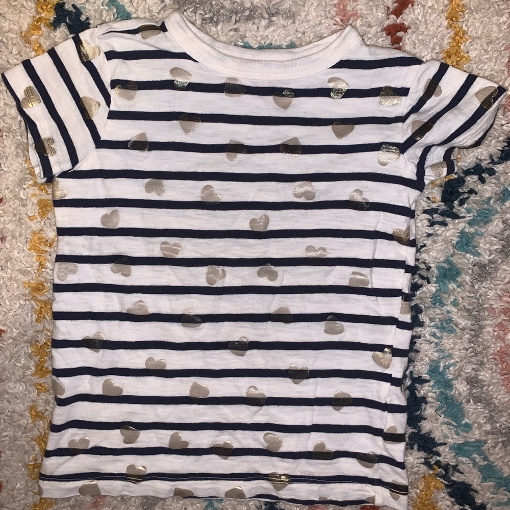 Crewcuts Blue and White Short Sleeve Tee